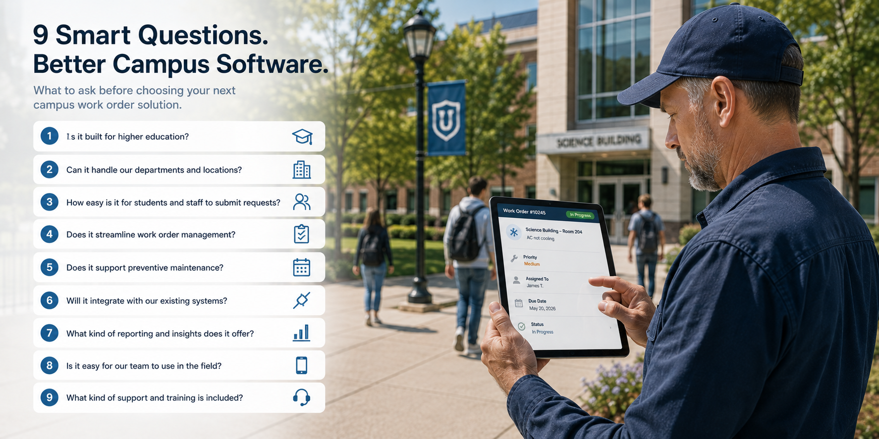 9 Campus Work Order Software Questions for 2026