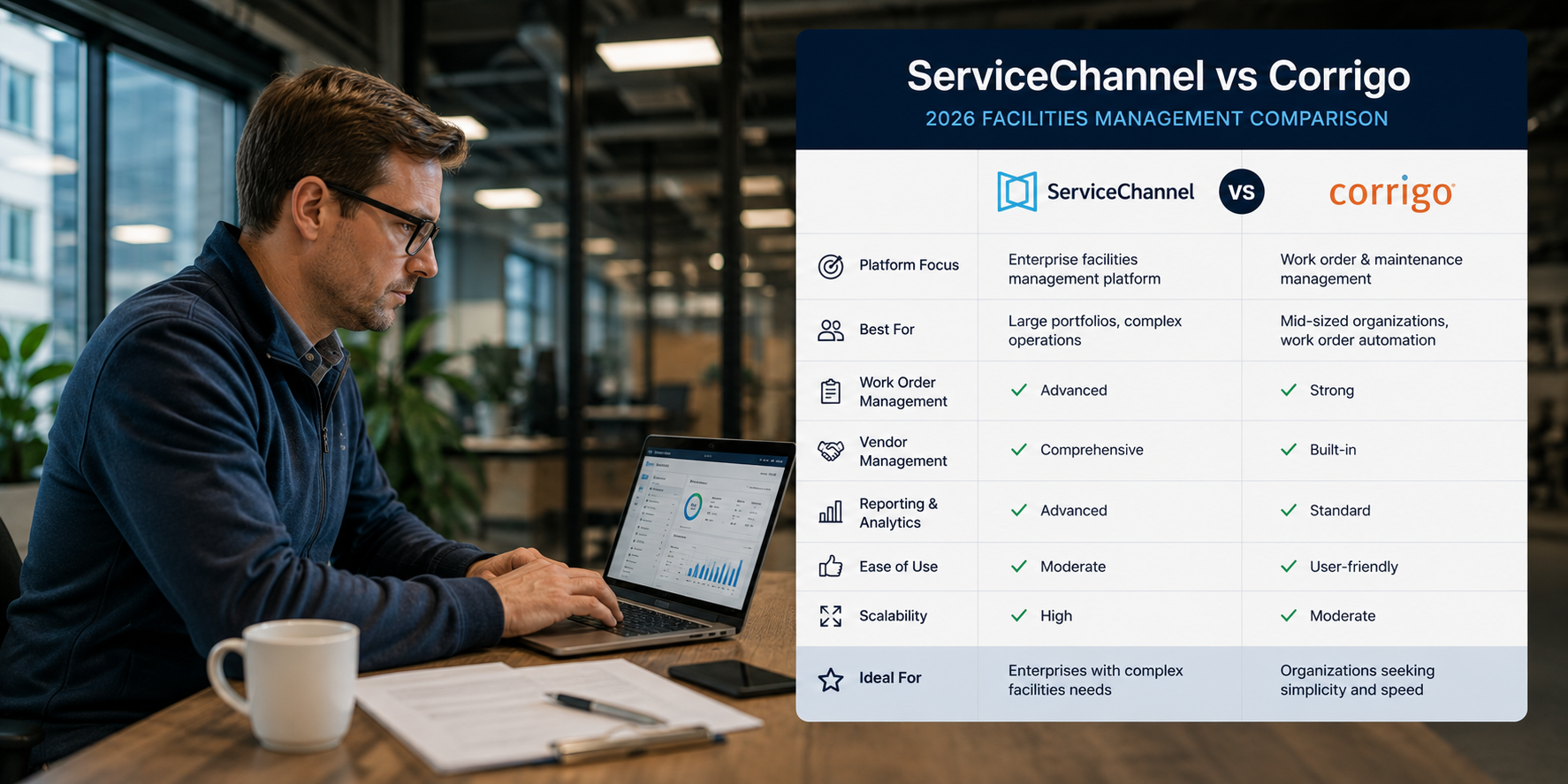 ServiceChannel vs Corrigo: 2026 Facilities Management Comparison