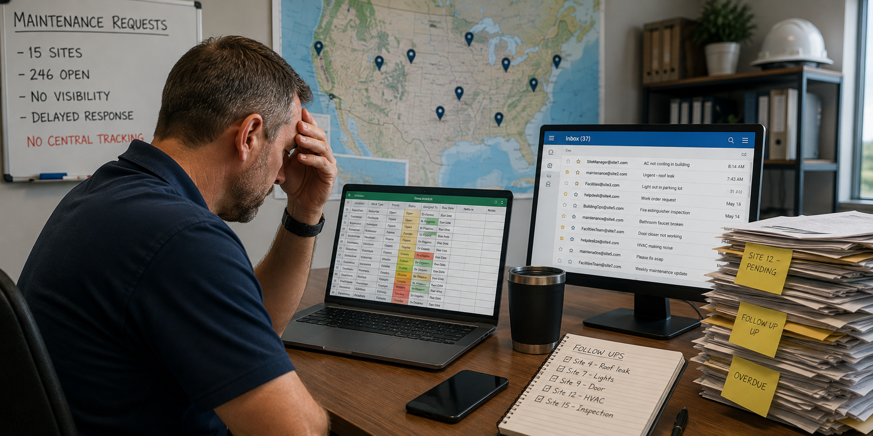 Why Most Multi-Site Maintenance Teams Still Rely on Email and Spreadsheets